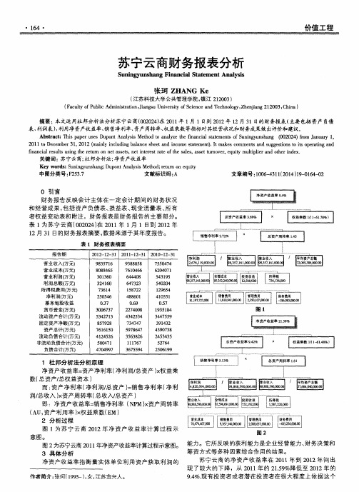 苏宁云商财务报表分析