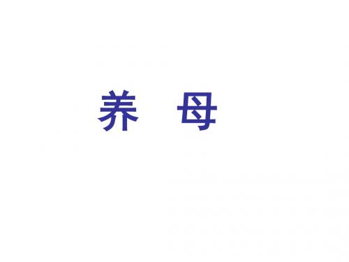 【北师大版】语文七上:第3单元《养母》ppt课件