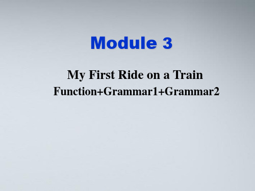 高中英语 module 3 my first ride on a train unction+grammar课件 外研版必修3