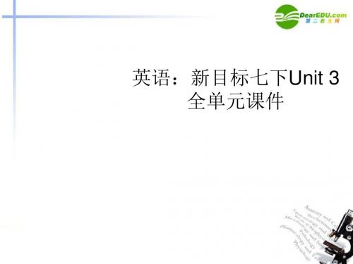 七年级英语下册 Unit 3全单元课件 人教新目标版