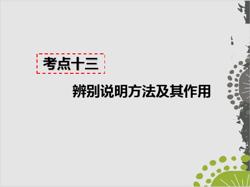 部编版八年级语文上现代文阅读PPT课件:说明文阅读 考点十三 - 辨别说明方法及其作用 答题模板及模板示例(4