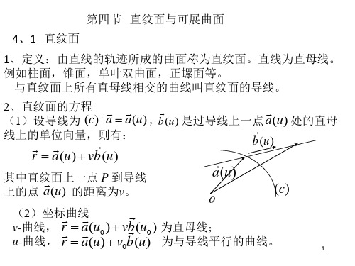 微分几何24直纹面与可展曲面