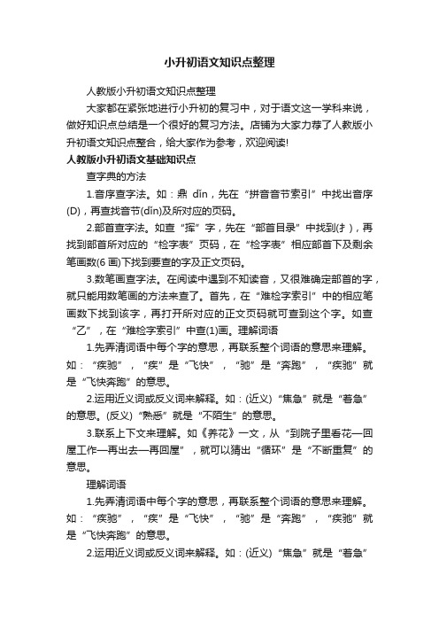 小升初语文知识点整理