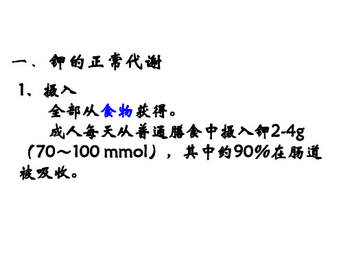 钾代谢