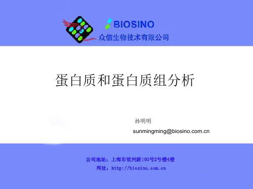 【医学PPT课件】蛋白质和蛋白质组分析【精品】