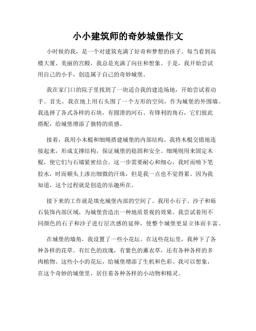 小小建筑师的奇妙城堡作文