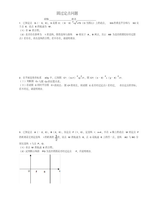 圆过定点问题(非常好)()