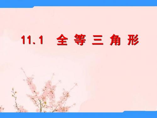 八年级数学上11.1全等三角形课件人教版