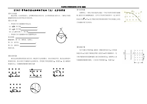 §3.6.3 带电粒子在匀强磁场中运动3 学案