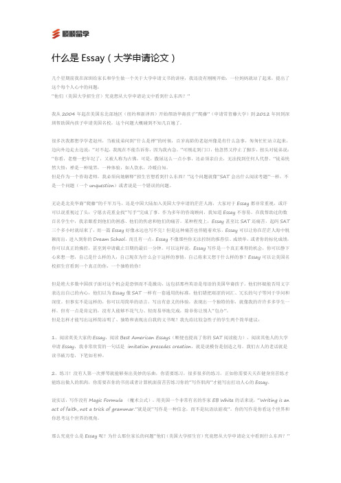 什么是Essay(大学申请论文)-顺顺留学