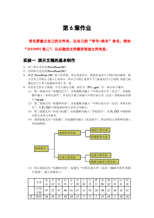 powerpoint实验作业