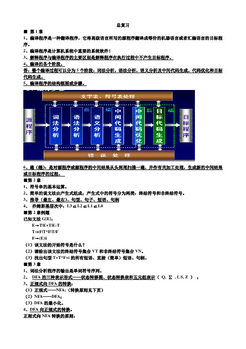 编译原理总复习