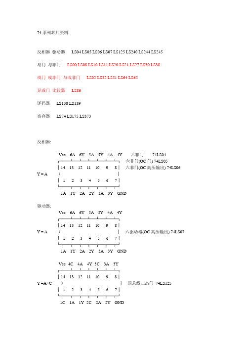 74系列中文资料(非常全)