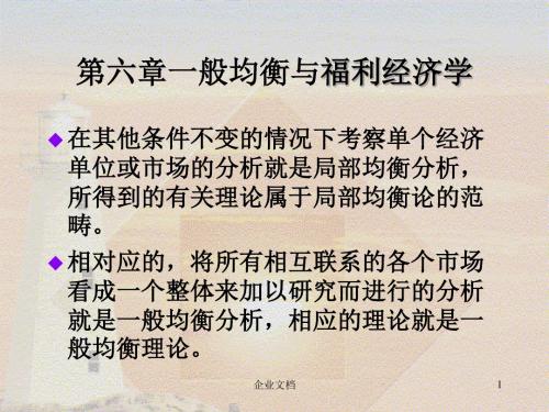 上海财经大学中级微观经济学课程课件(叶正茂)第六章