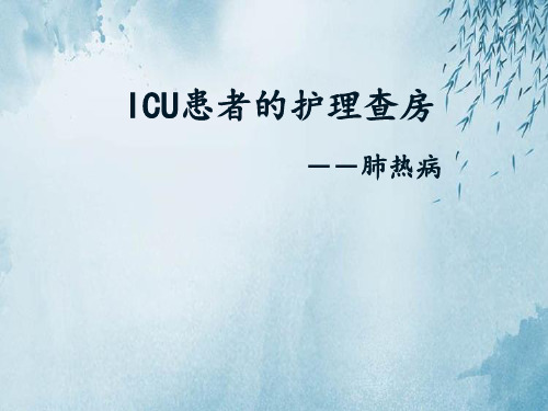 ICU患者的护理查房