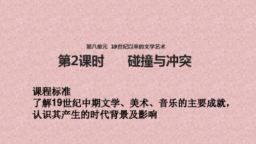 高中历史必修三《专题八19世纪以来的文学艺术二碰撞与冲突》161人民版PPT课件