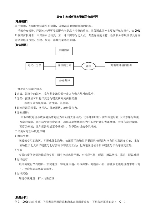 人教版高中地理选修2《第三章 海洋水体 第二节 海水的运动》优质课教学设计_15