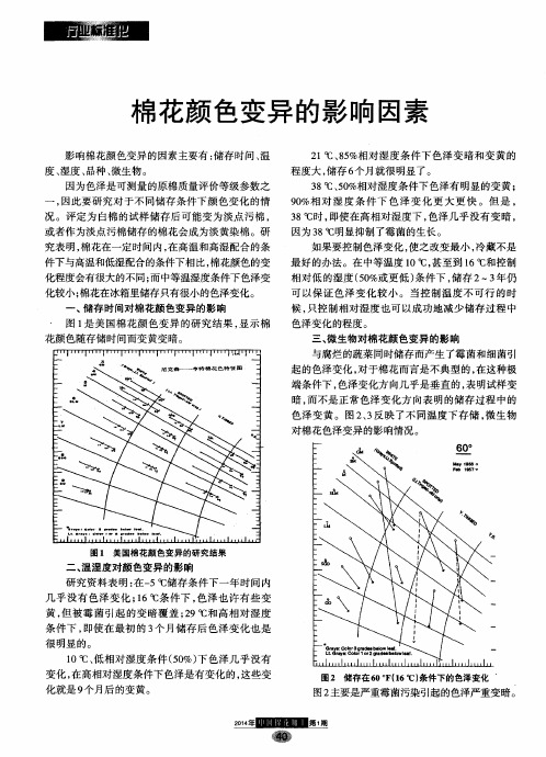 棉花颜色变异的影响因素