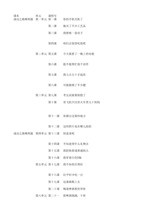 成功之路顺利篇语法点