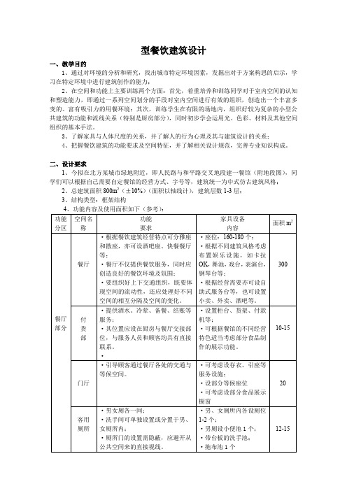 中式仿古建筑设计任务书