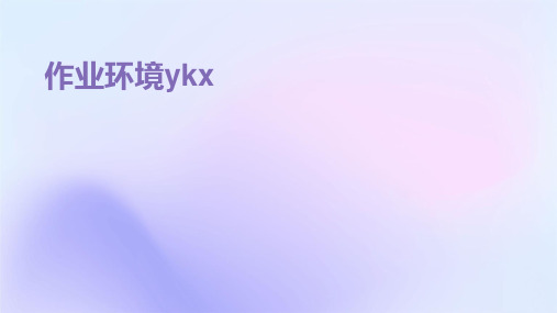 《作业环境YKX》课件