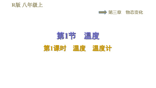 人教版八年级上册物理习题课件第3章.1温度 温度计