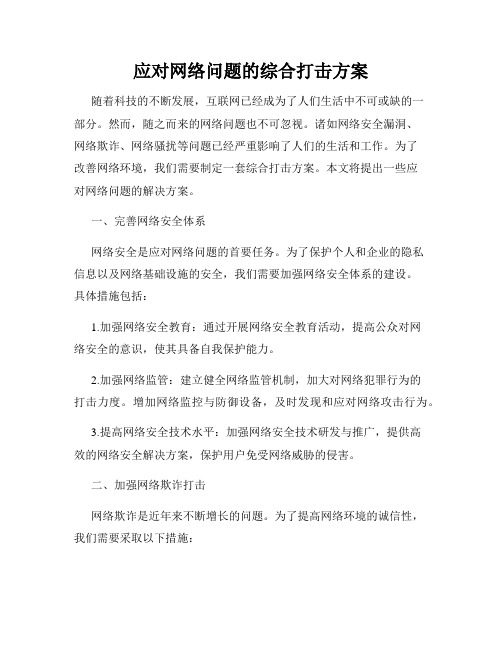 应对网络问题的综合打击方案