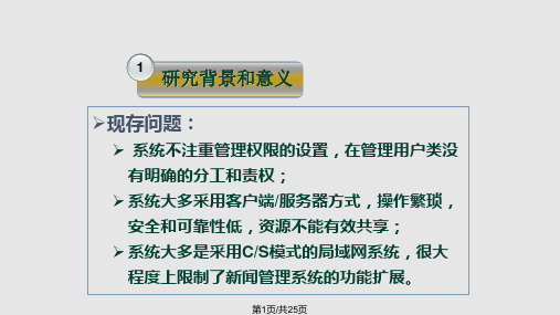 新闻管理系统的设计与实现PPT课件