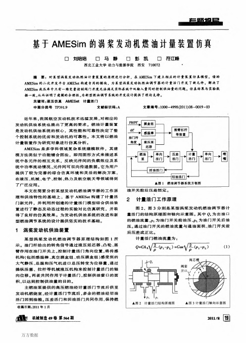 基于AMESim的涡桨发动机燃油计量装置仿真