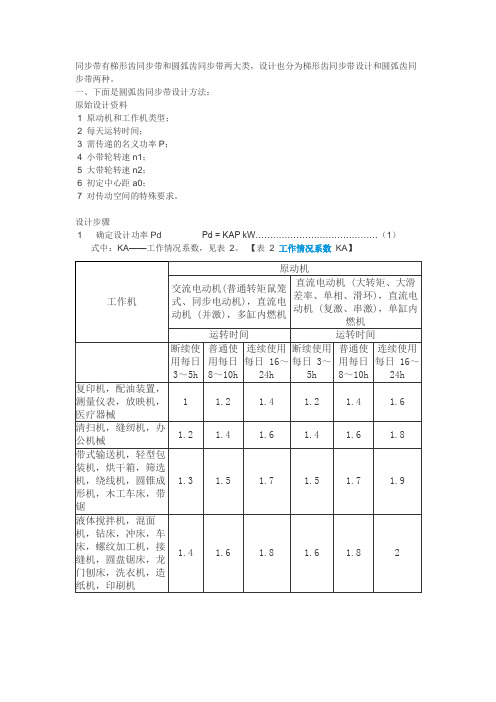 同步带选型、计算资料