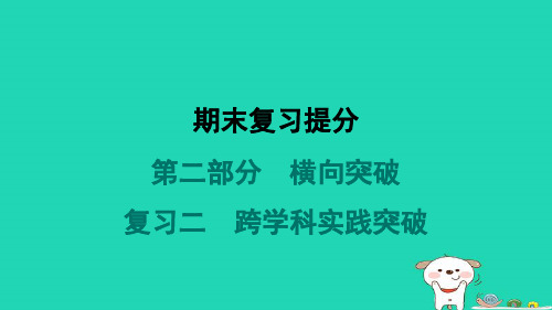 八年级物理上册期末复习提分第二部分横向突破复习二跨学科实践突破习题新版新人教版