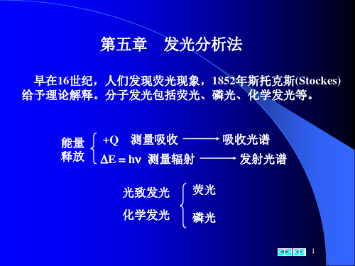 第五章分子发光分析法(化学师范、应化)