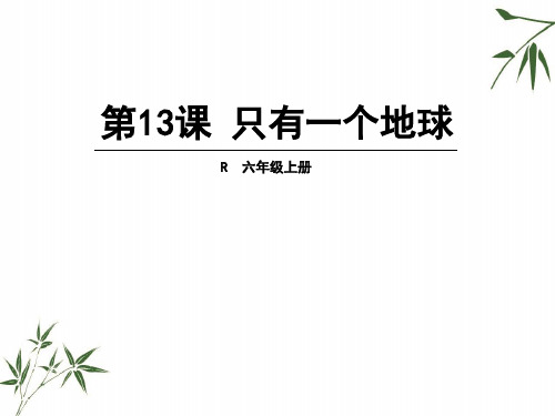 六年级上册语文课件13 只有一个地球 人教新课标 (共26张PPT)