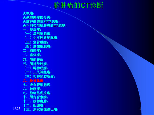 脑瘤的ct诊断 ppt课件