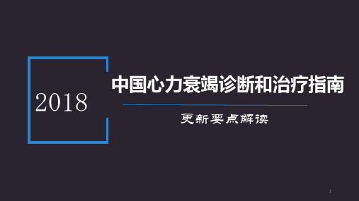 中国心衰指南更新要点解读ppt课件