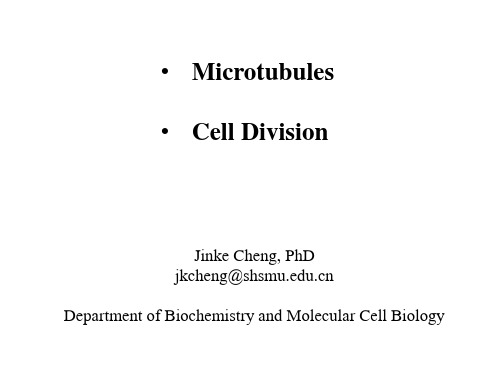 英文医学精品课件：L11-microtubules