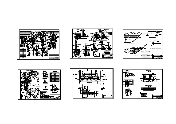 水电站导流、围堰施工图纸（6张）
