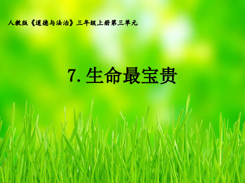 《生命最宝贵》ppt课件人教新版