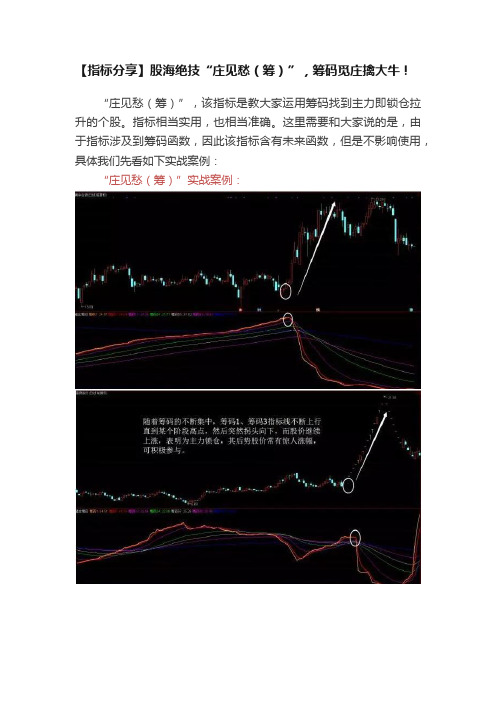 【指标分享】股海绝技“庄见愁（筹）”，筹码觅庄擒大牛！