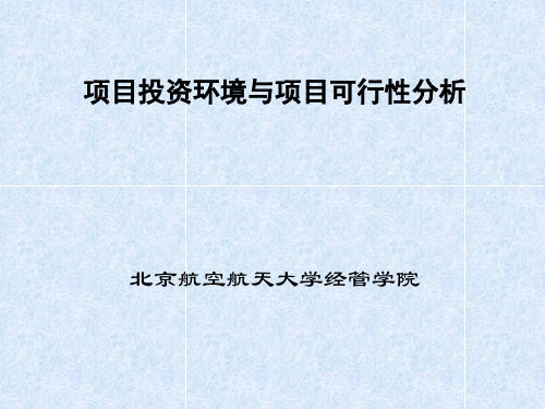 项目投资环境与项目可行性分析-项目投资可行性分析报告