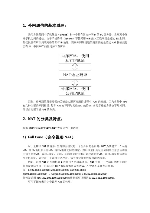 手机外网通信NAT穿透的问题