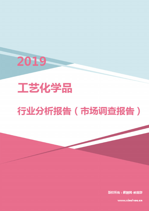 2019年工艺化学品行业分析报告(市场调查报告)