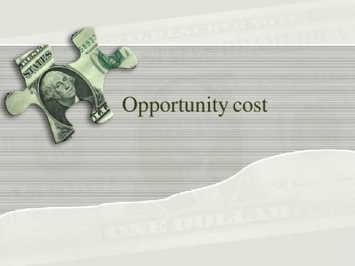 Opportunity cost