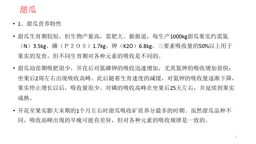 甜瓜施肥技术