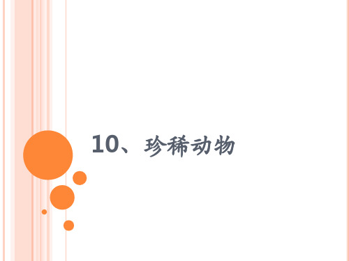 科学公开课课件三年级上册科学课件 10.珍稀动物 粤教版 (共30张PPT)