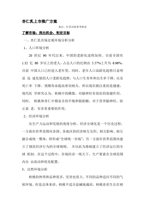 杏仁乳上市推广方案