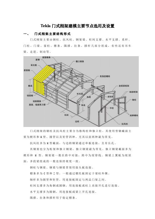 Tekla门式钢架建模主要节点选用及设置