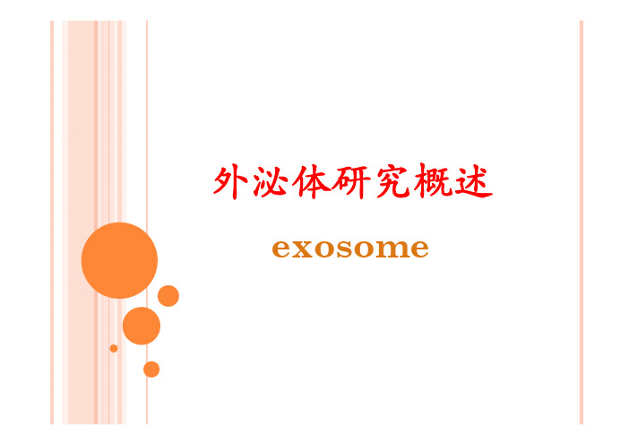 外泌体研究概述Exosome