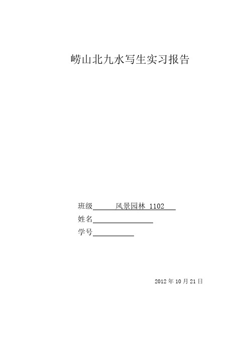 崂山北九水钢笔画写生实习