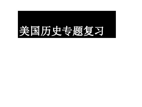 美国历史专题复习PPT课件